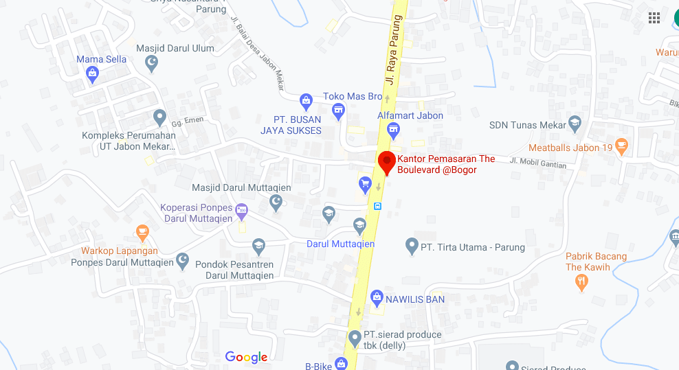 The Boulevard Bogor Maps